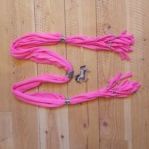 Unknown brand scarf with horse charm